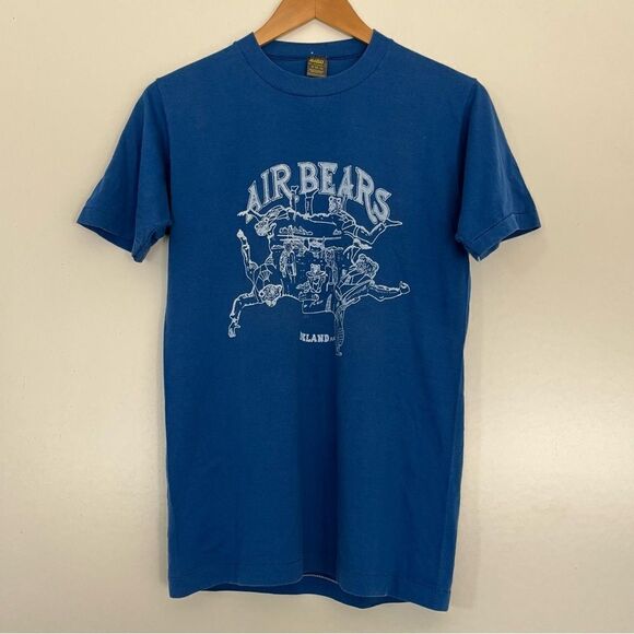 Jerzees by Russell Vintage 80s Tee Shirt AIR BEARS De Land Deland Florida Medium - Picture 3 of 7